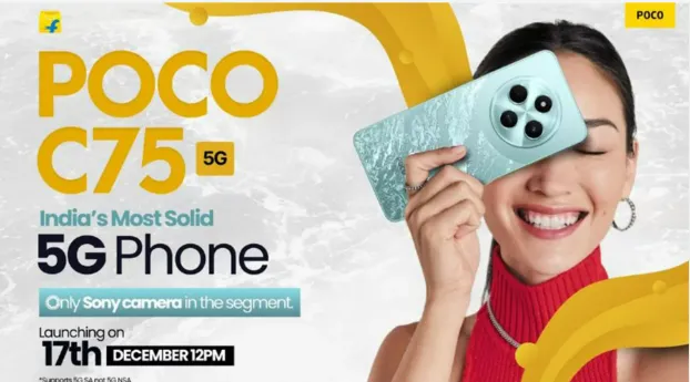 POCO M7 Pro 5G and POCO C75 5G Set to Launch in India on December 17