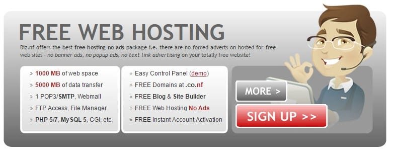biznf - free web hosting