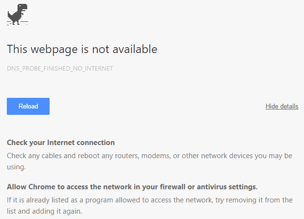 massive internet outage