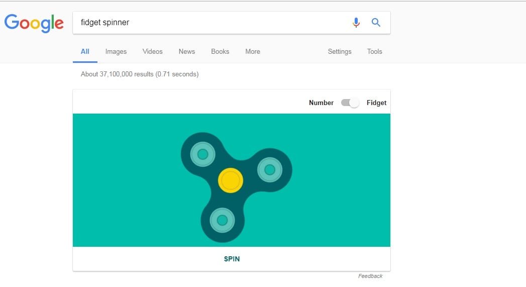 spin a fidget spinner google