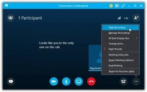 Skype call recording feature