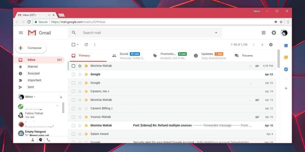 offline access to the Gmail