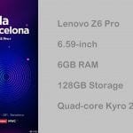 Lenovo will announce Lenovo Z6 Pro at MWC 2019