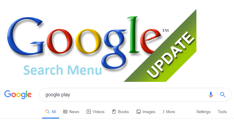 Google search menu update