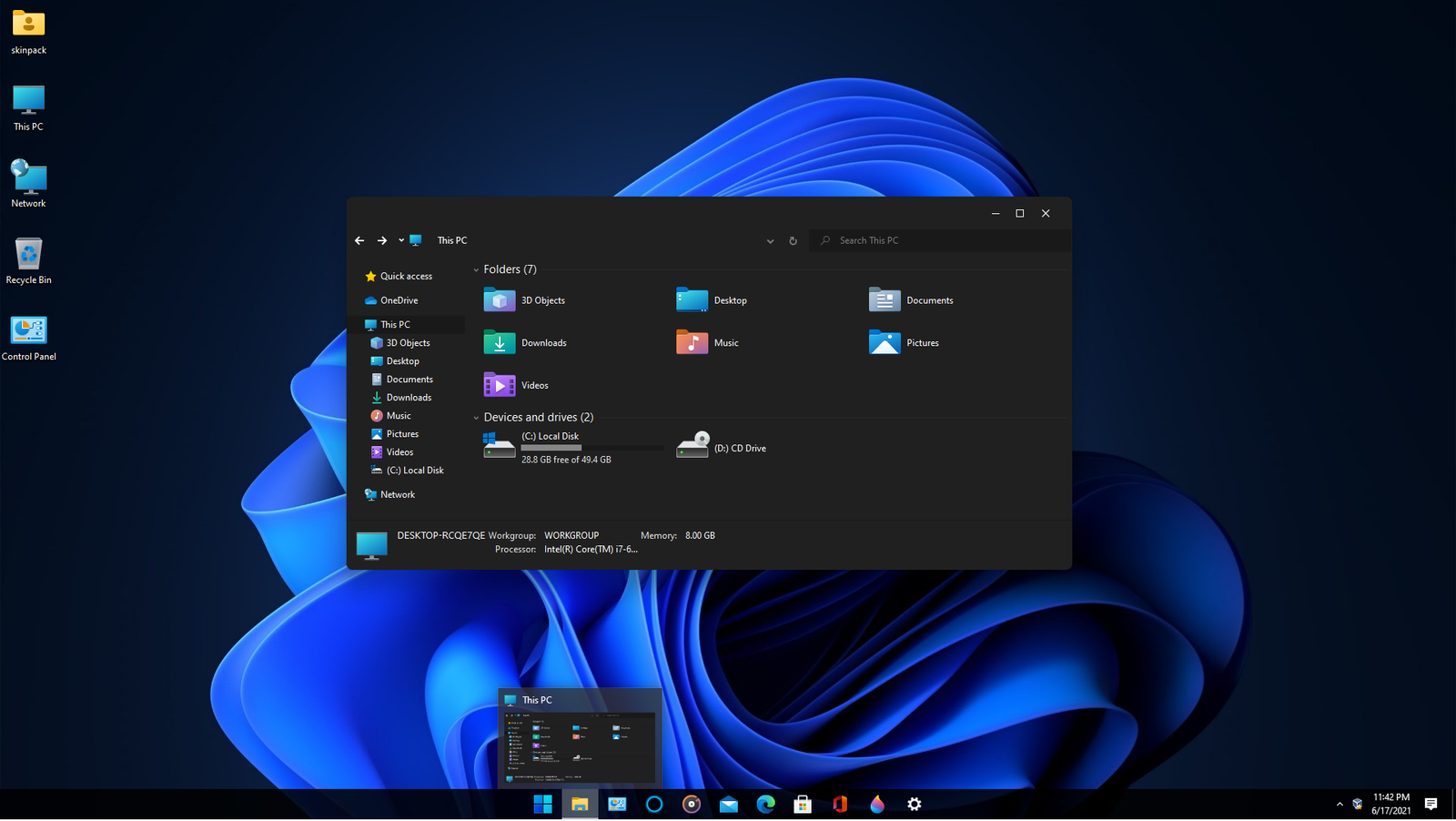 Windows 11 dark mode