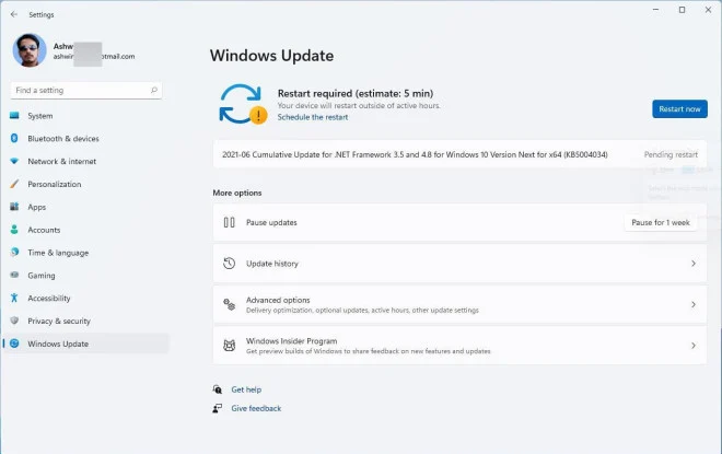 Windows updates estimated time