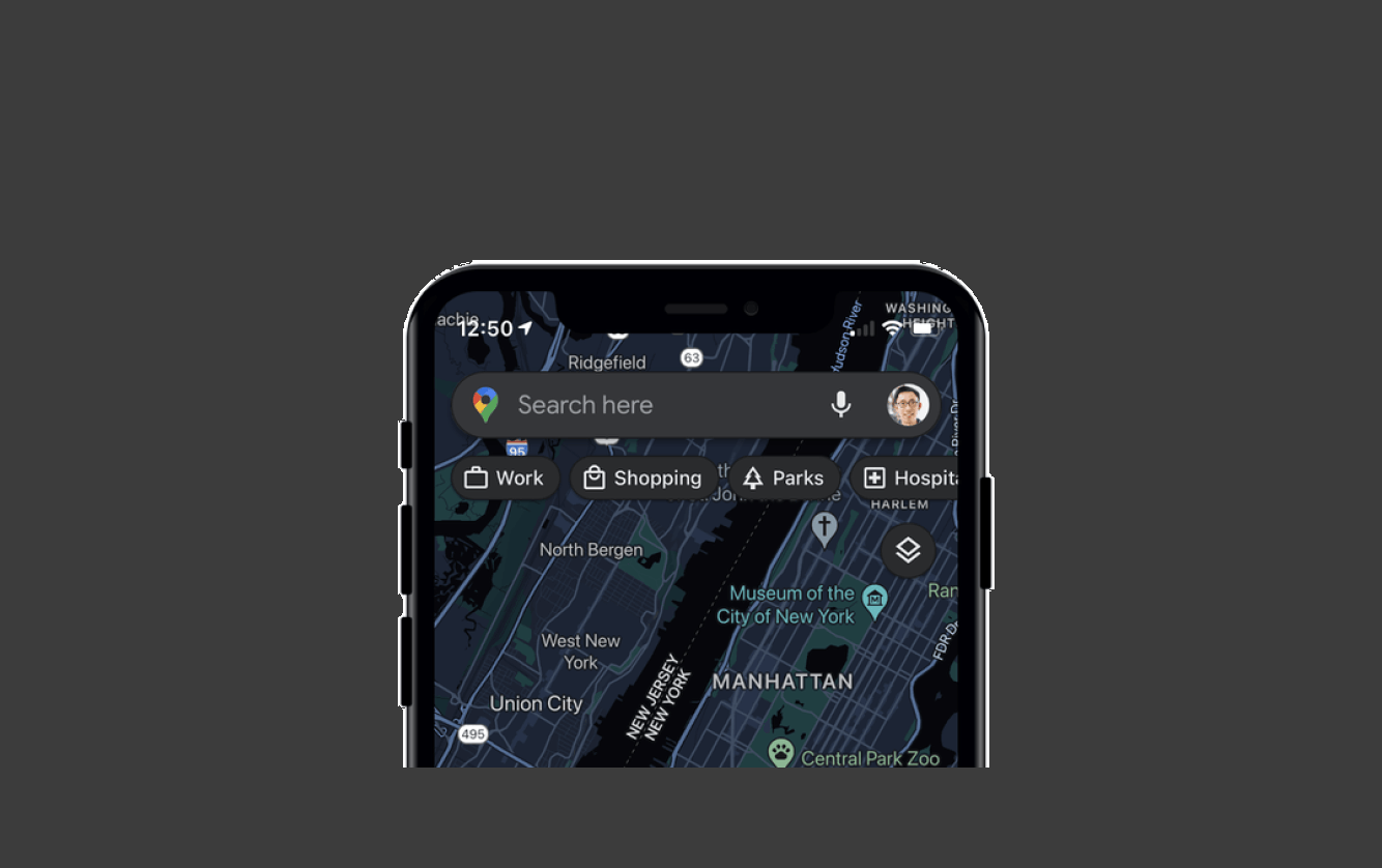 Google Maps dark mode