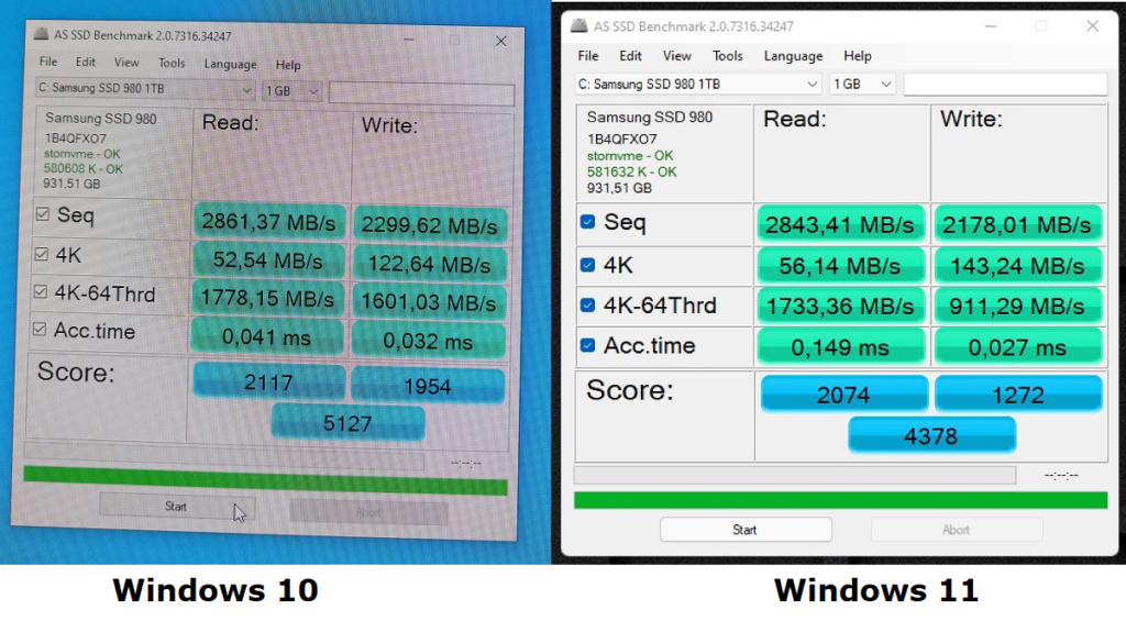 SSD Speed Windows 11