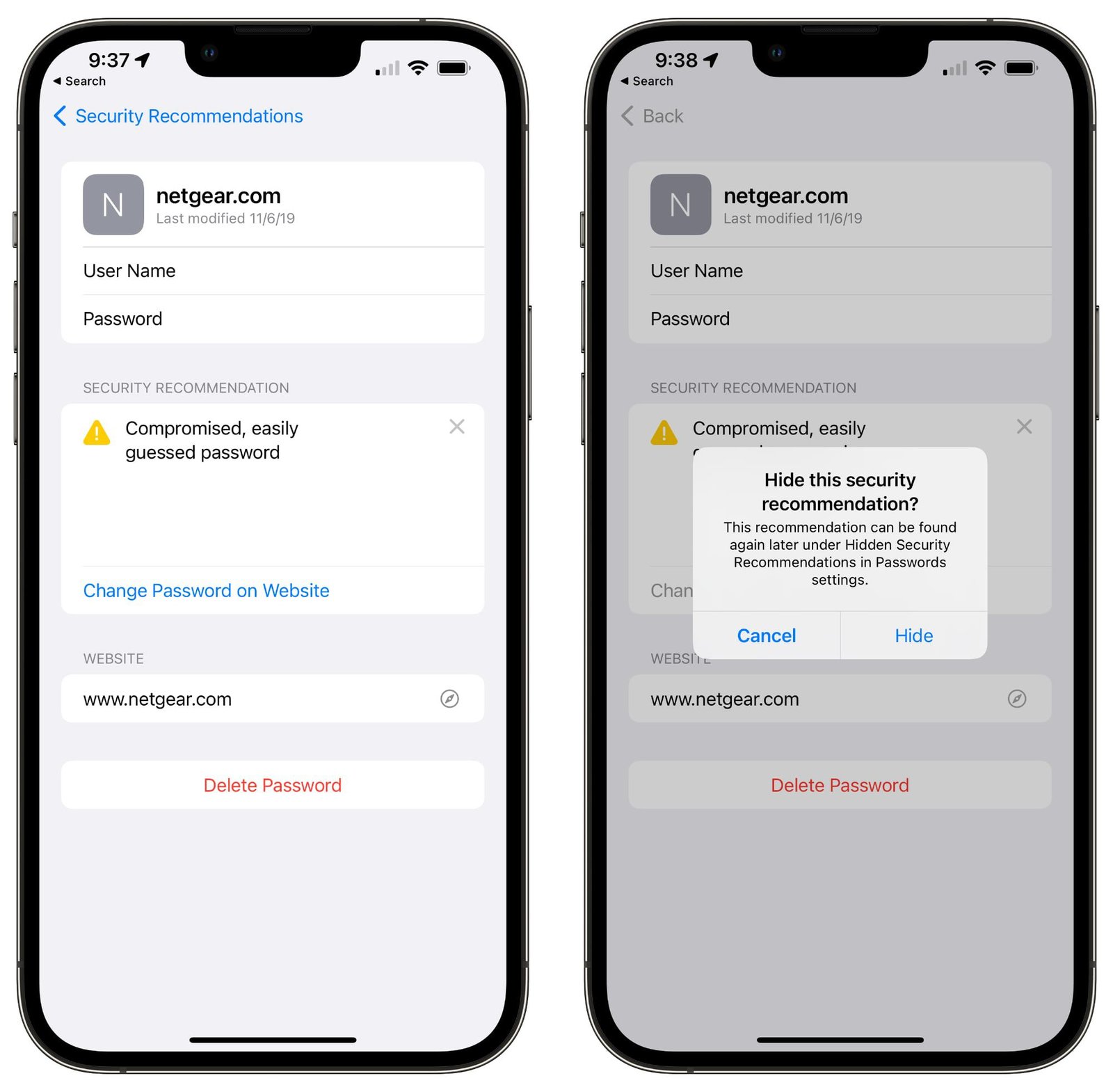 Apple iOS 15.4 Beta New Options Hide iCloud Keychain Security