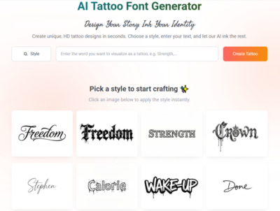 Tatoo font generator